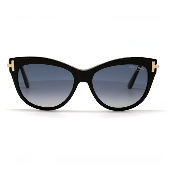 NEW FT0821/S 01D TOM FORD KIRA TF821 WOMEN CAT EYE POLARISED BLACK SUNGLASSES main image 4